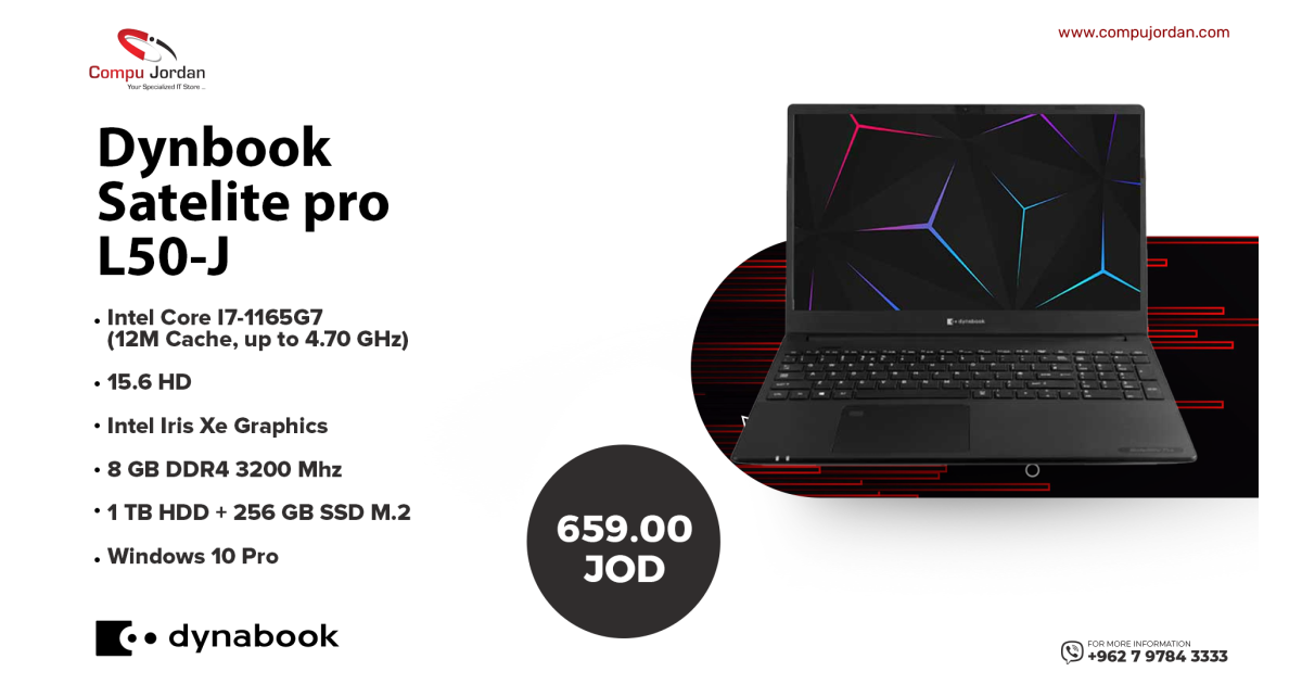 DYNABOOK SATELLITE PRO L50-J-12G Intel Core I7-1165G7 - Laptop